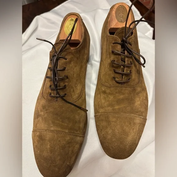 Officine Creative Tan Suede Oxford Shoes - Picture 1 of 14